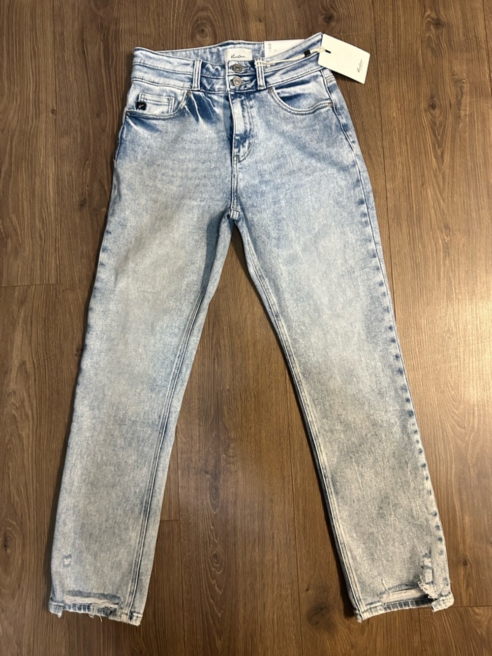 KanCan Light Wash High-Rise Straight Leg Jeans